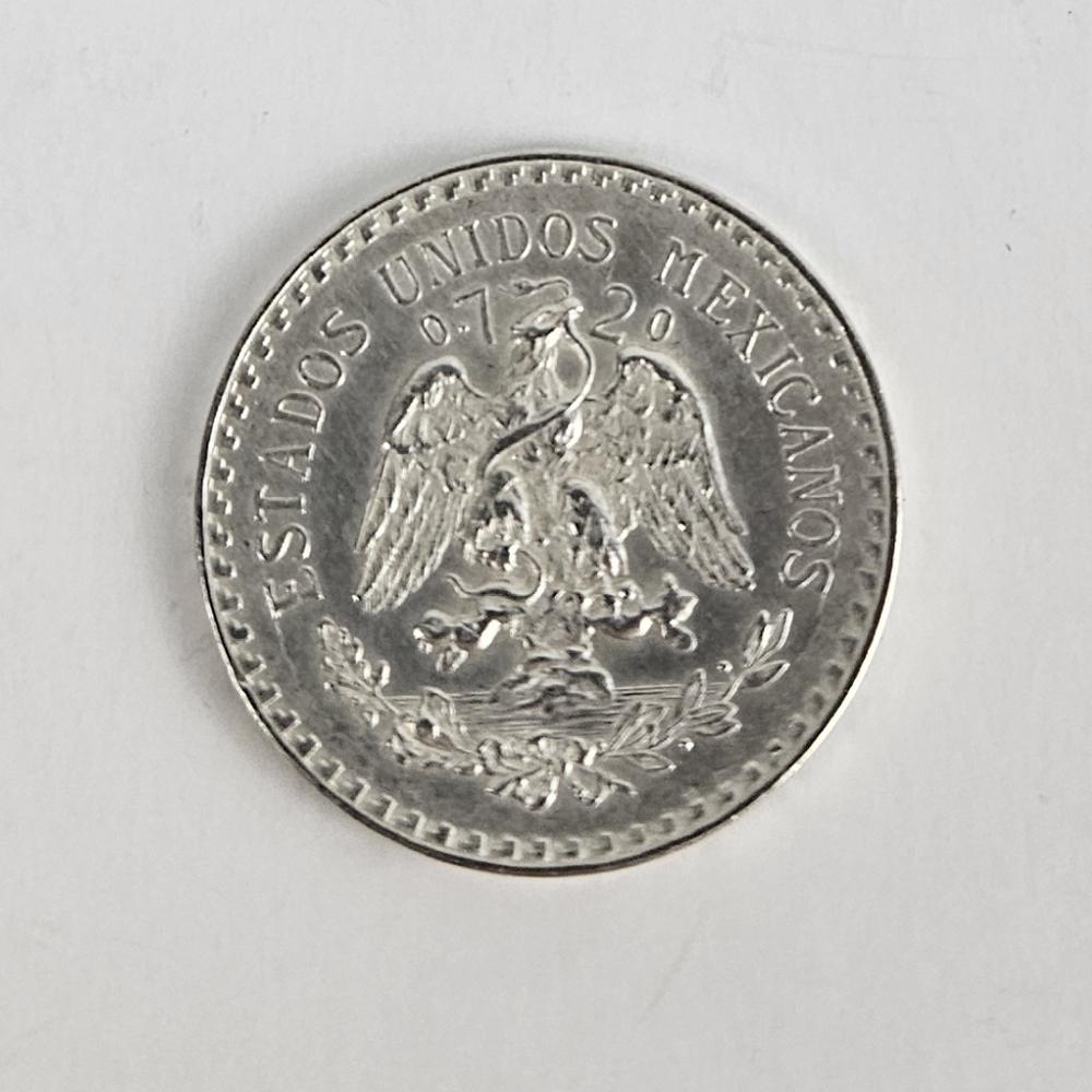 Collectible 1933 Antique 1 Mexican Peso | Rare Silver Currency Century Foreign - Picture 2 of 5